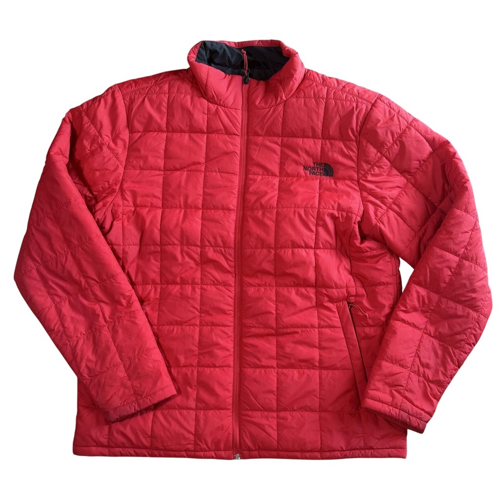 The North Face Jacket Mens Large Red Quilted Insulated Full Zip Puffer NF0A33RO